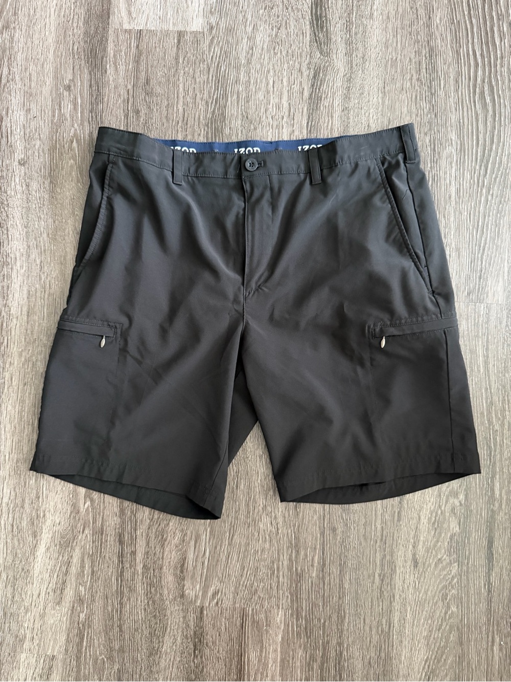 Izod Black Cargo Performance Shorts